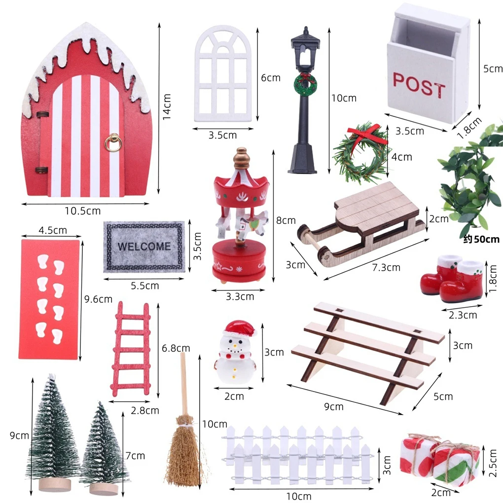 Mini Doll House Christmas Furniture Decoration Set Snow Powder Fairy Tale Christmas Decorations Dwarf Door Decoration
Mini Doll House Christmas Furniture Decoration Set Snow Powder Fairy Tale Christmas Decorations Dwarf Door Decoration