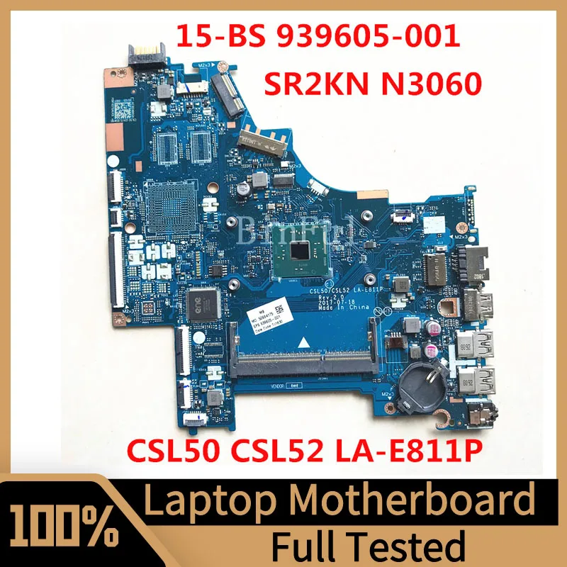 Mainboard 939605-601 939605-501 939605-001 For HP PAVILION 15-BS Laptop Motherboard With SR2KN N3060 CPU 100% Full Tested Good
Mainboard 939605-601 939605-501 939605-001 For HP PAVILION 15-BS Laptop Motherboard With SR2KN N3060 CPU 100% Full Tested Good