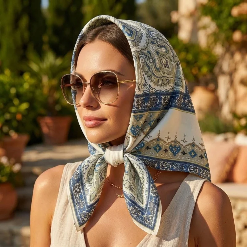 Female Silk Scarf Turban Print Hijab Handkerchief Headscarf Neckerchief Bandana Shawl Headband Luxury Square Fashion Wraps
Female Silk Scarf Turban Print Hijab Handkerchief Headscarf Neckerchief Bandana Shawl Headband Luxury Square Fashion Wraps