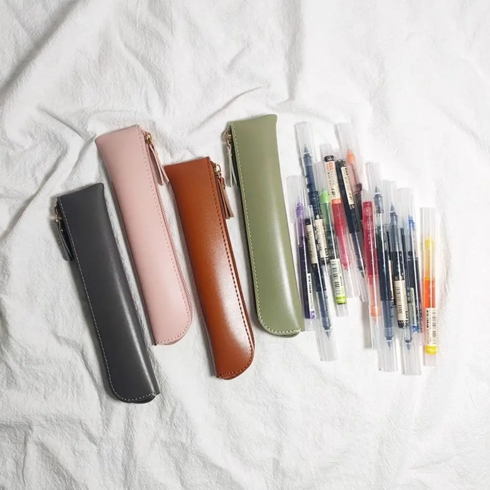 Durable PU Thin Pencil Case Practical Zipper Pencil Bags Cute Pen Storage Bag Student Stationery Office Accsesories
Durable PU Thin Pencil Case Practical Zipper Pencil Bags Cute Pen Storage Bag Student Stationery Office Accsesories