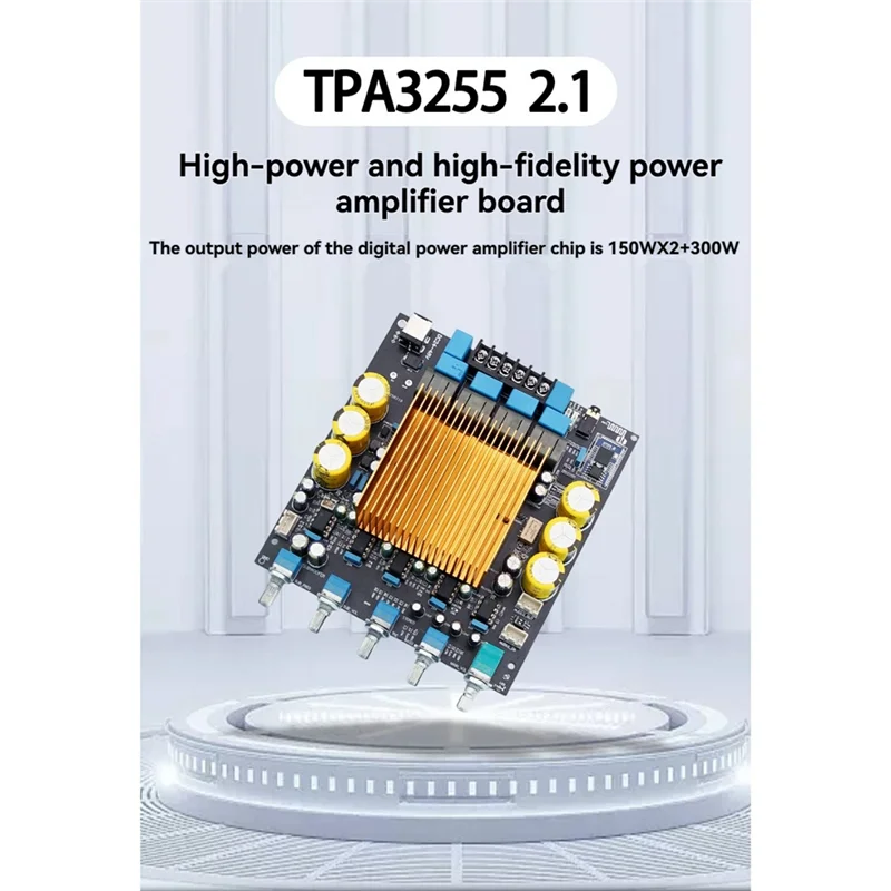 A29F-Bluetooth 5.4 Enabled TPA3255 Amplifier Board - HIFI 2.1 Channel With 150Wx2 + 300W, Ideal For Home Audio Systems
A29F-Bluetooth 5.4 Enabled TPA3255 Amplifier Board - HIFI 2.1 Channel With 150Wx2 + 300W, Ideal For Home Audio Systems