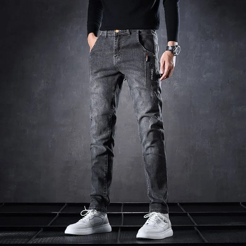 Мужские прямые джинсы свободного кроя на флисовой подкладке, повседневные длинные брюки для осени и зимы, с эластичным поясом
Мужские прямые джинсы свободного кроя на флисовой подкладке, повседневные длинные брюки для осени и зимы, с эластичным поясом