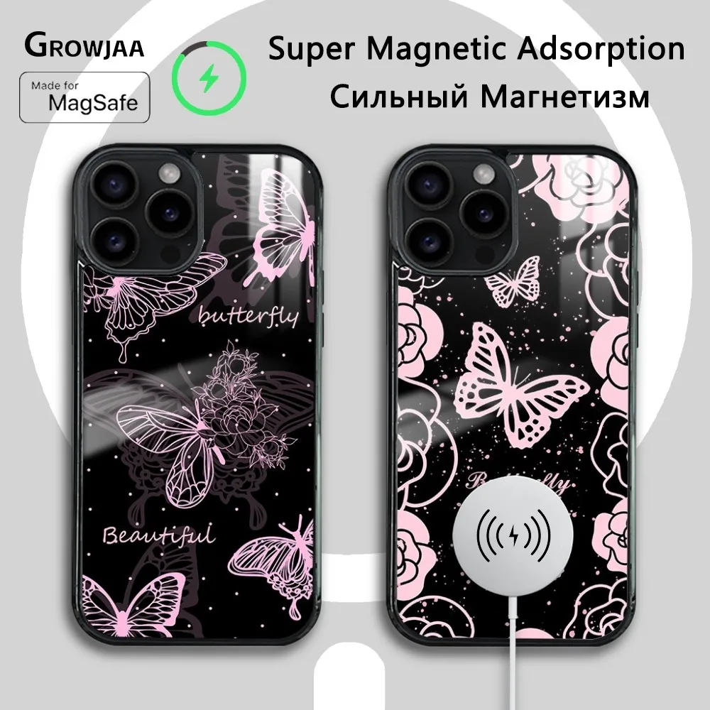 Ins Colorful Butterflies Phone Case For iPhone 16 15 14 13 12 11 Pro Max Plus Mini Magsafe Mirror Wireless Magnetic Cover
Ins Colorful Butterflies Phone Case For iPhone 16 15 14 13 12 11 Pro Max Plus Mini Magsafe Mirror Wireless Magnetic Cover