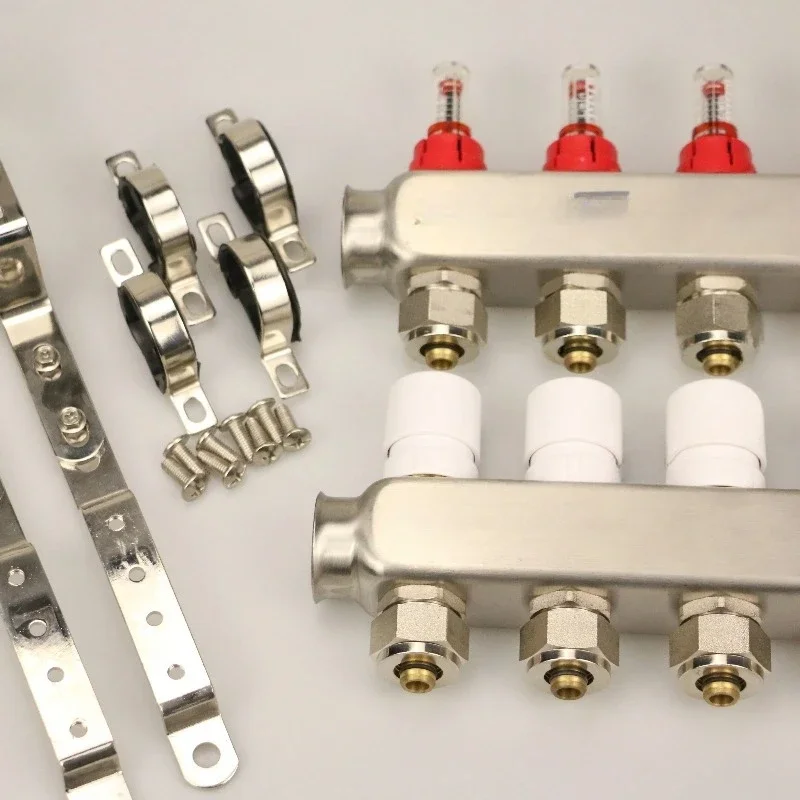 Underfloor heating for household heating systems Distribution of stainless steel manifold Manifold Floor heating device
Underfloor heating for household heating systems Distribution of stainless steel manifold Manifold Floor heating device