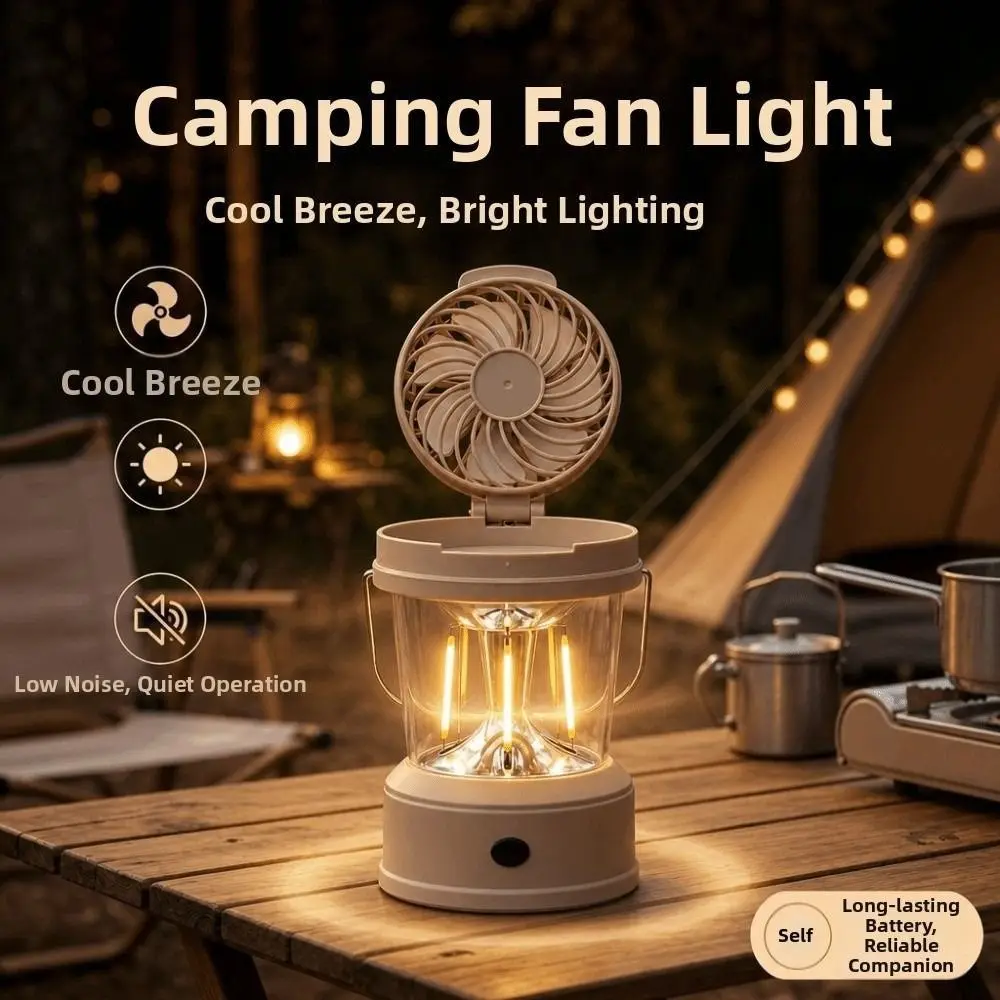 2 in 1 LED Fan Lantern Strong Light Cool Camping Lantern with Fan Multi-Function with Handle Rechargeable LED Light Garden
2 in 1 LED Fan Lantern Strong Light Cool Camping Lantern with Fan Multi-Function with Handle Rechargeable LED Light Garden