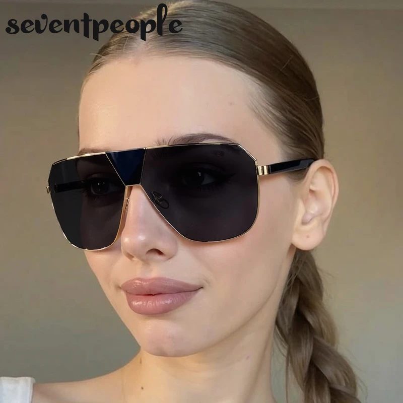 Oversized Windproof Rectangle Shield Sunglasses Women 2025 Luxury Brand Vintage Punk Pilot Metal Frame Sun Glasses Trendy Goggle
Oversized Windproof Rectangle Shield Sunglasses Women 2025 Luxury Brand Vintage Punk Pilot Metal Frame Sun Glasses Trendy Goggle
