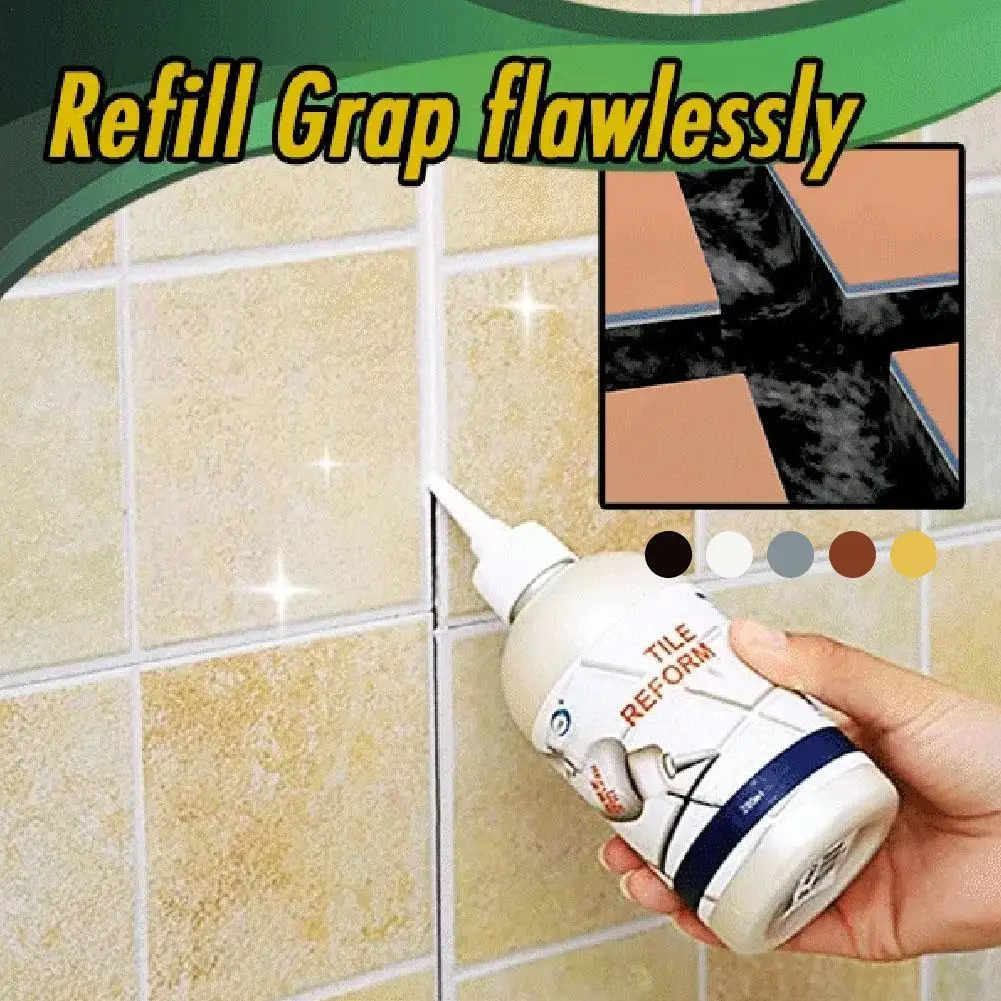 280ml Ceramic Tile Joint Bathroom Grout Repair Agent Waterproof Wall Filler Fungi Mouldproof Cleaner Caulking Agent Black/Grey
280ml Ceramic Tile Joint Bathroom Grout Repair Agent Waterproof Wall Filler Fungi Mouldproof Cleaner Caulking Agent Black/Grey
