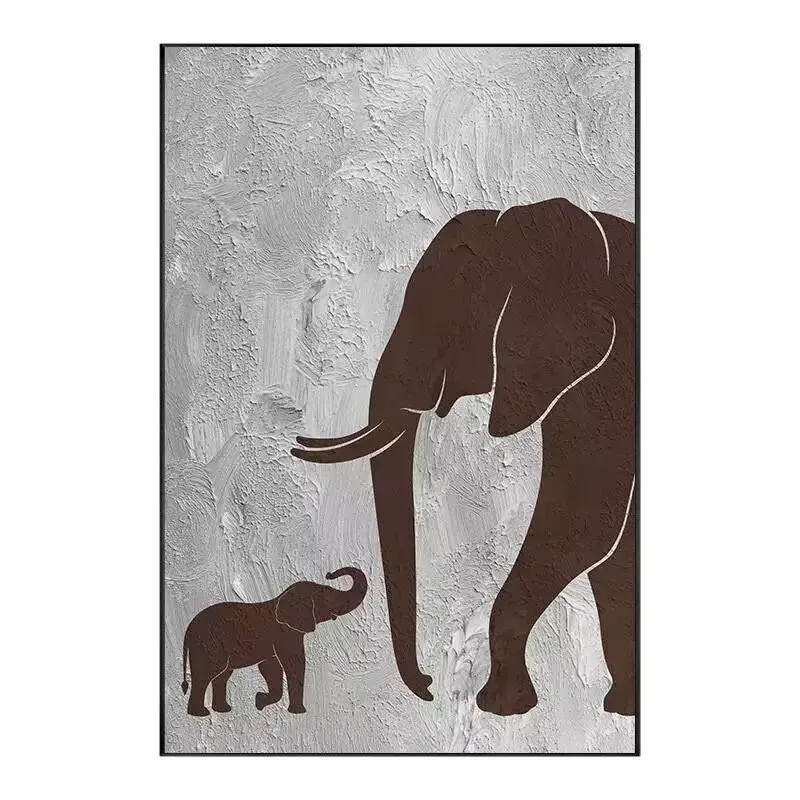 Hand-painted oil painting elephant decoration vintage living room entrance high-end hanging painting
Hand-painted oil painting elephant decoration vintage living room entrance high-end hanging painting