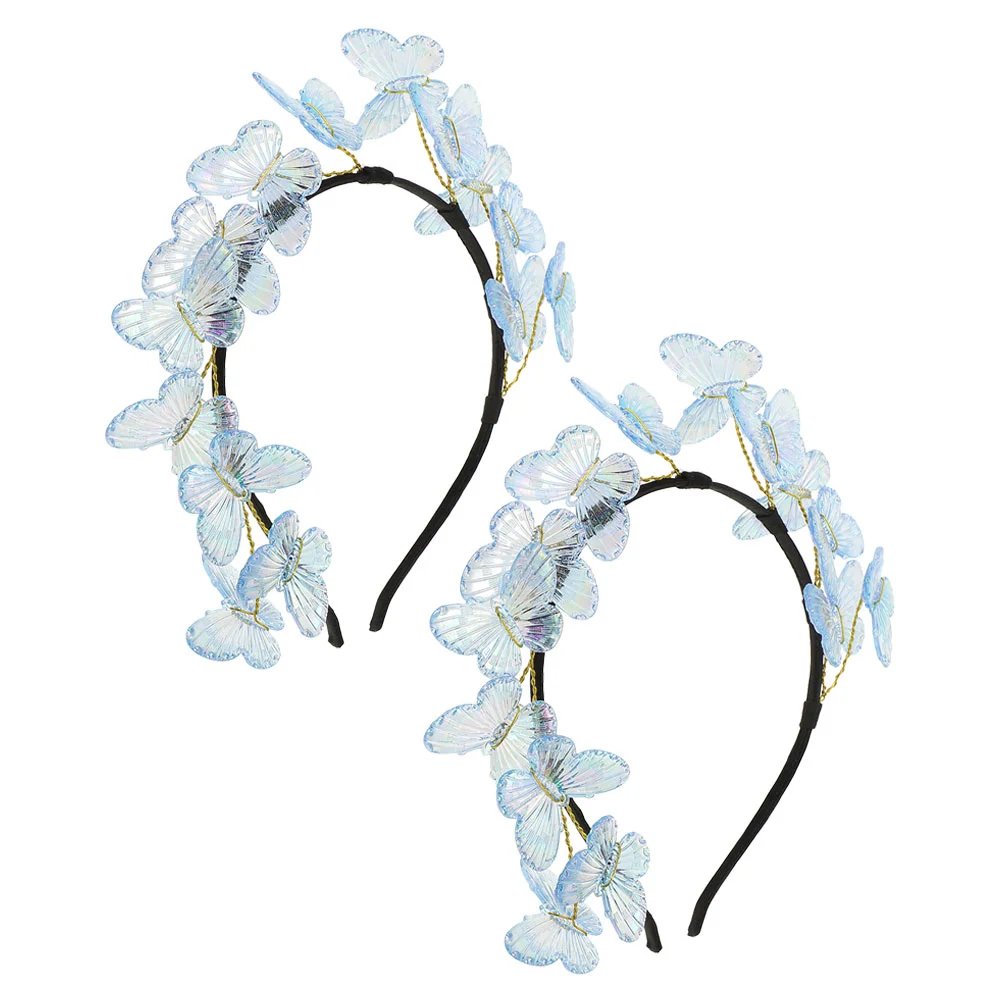2 Pcs Butterfly Headdress Elegant Headbands for Women Cute Sky-blue Plastic Child
2 Pcs Butterfly Headdress Elegant Headbands for Women Cute Sky-blue Plastic Child