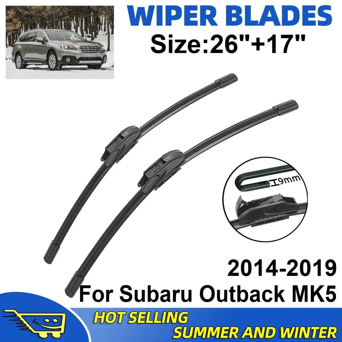 2PCS Wiper Blades Set Kit For Subaru Outback MK5 2014-2019 Front Windshield Brushes Windscreen Window Accessories
2PCS Wiper Blades Set Kit For Subaru Outback MK5 2014-2019 Front Windshield Brushes Windscreen Window Accessories