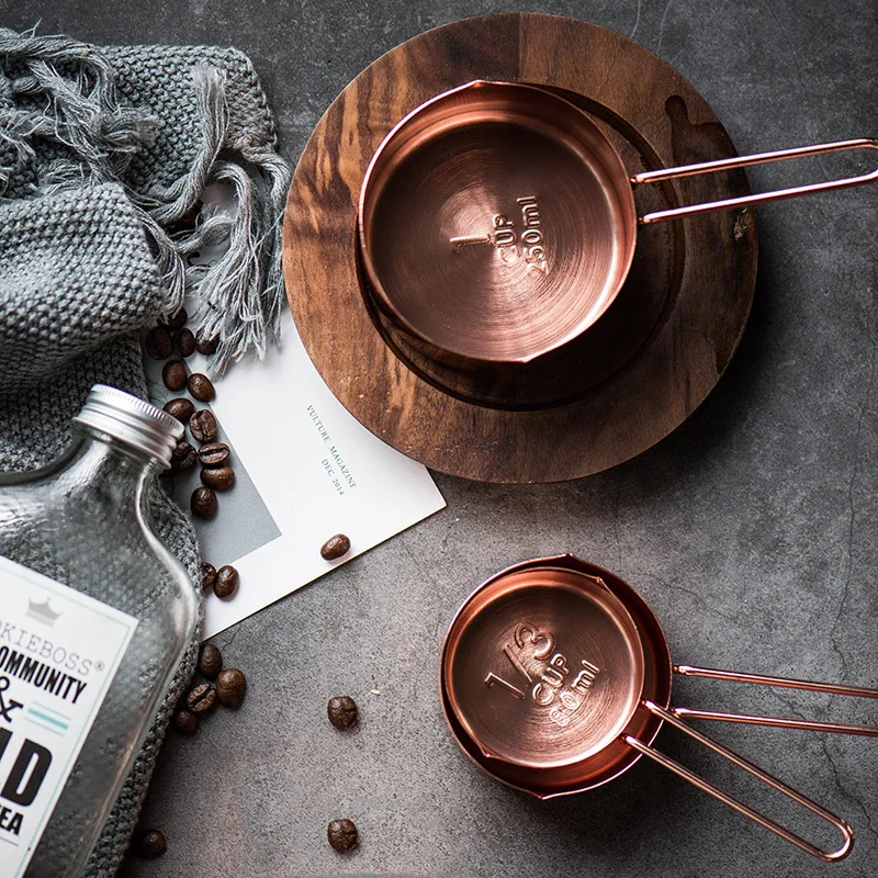 4Pcs Measuring Cups Stainless Steel Measuring Cup Set Rose Gold Measure Spoon Liquid Powder Coffee Scoop Kitchen Measuring Tools
4Pcs Measuring Cups Stainless Steel Measuring Cup Set Rose Gold Measure Spoon Liquid Powder Coffee Scoop Kitchen Measuring Tools