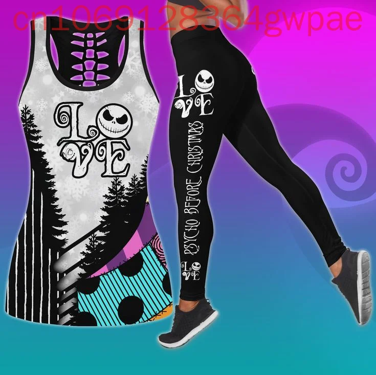 Женская майка и леггинсы с вырезом Disney Jack Skellington Y2k, комплект для йоги, летний спортивный костюм для фитнеса, майка, леггинсы, костюм
Женская майка и леггинсы с вырезом Disney Jack Skellington Y2k, комплект для йоги, летний спортивный костюм для фитнеса, майка, леггинсы, костюм