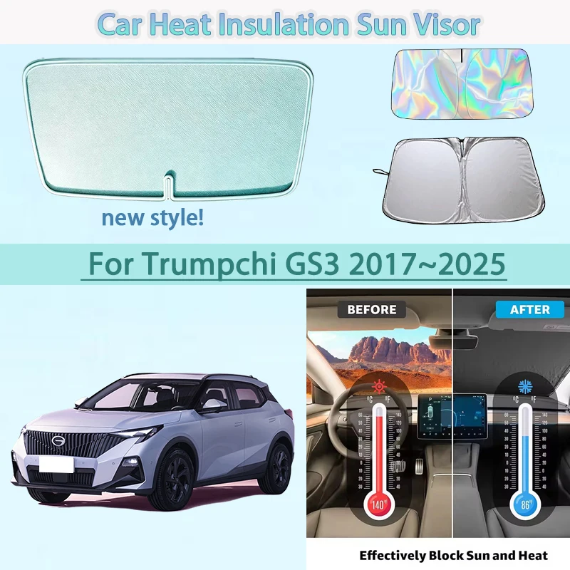 Car Front Windshield Sunshade UV Reflection Heat Insulation Sun Visor Summer Foldable Accessories For Trumpchi GS3 2017~2025
Car Front Windshield Sunshade UV Reflection Heat Insulation Sun Visor Summer Foldable Accessories For Trumpchi GS3 2017~2025