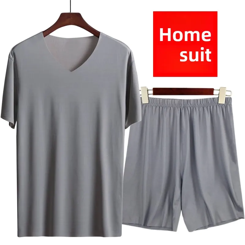 Men's Ice Silk Sl Leisure Set V-ne T-irt Pants Spwear 2-piece Thin Fitn Sports Qui Dry Clothes
Men's Ice Silk Sl Leisure Set V-ne T-irt Pants Spwear 2-piece Thin Fitn Sports Qui Dry Clothes
