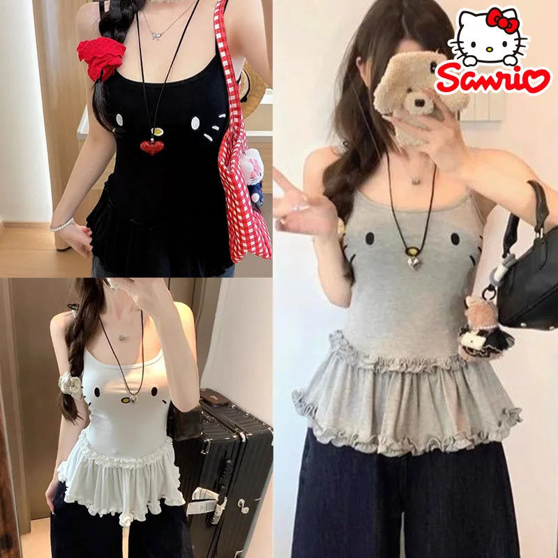 Sanrio Hello Kitty Y2K майка с рисунком, однотонный топ без рукавов, сексуальный вязаный базовый слой, модный женский тонкий милый жилет, одежда в подарок
Sanrio Hello Kitty Y2K майка с рисунком, однотонный топ без рукавов, сексуальный вязаный базовый слой, модный женский тонкий милый жилет, одежда в подарок