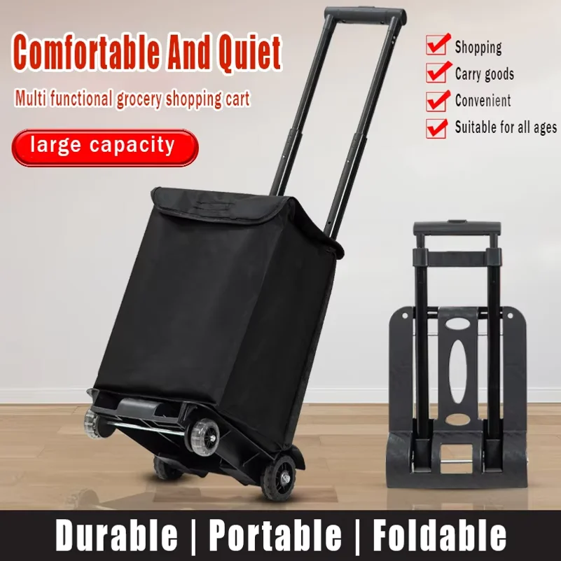 2/4-wheeled small truck with foldable pull rod, portable shopping cart, household grocery cart, small pull cart, luggage cart
2/4-wheeled small truck with foldable pull rod, portable shopping cart, household grocery cart, small pull cart, luggage cart