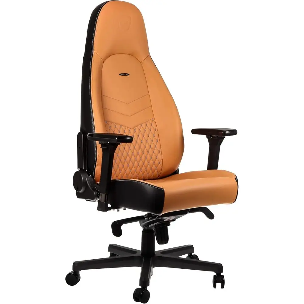 Luxury Gaming Chair with Lumbar Support, Cognac and Black Genuine Leather Upholstery
Luxury Gaming Chair with Lumbar Support, Cognac and Black Genuine Leather Upholstery
