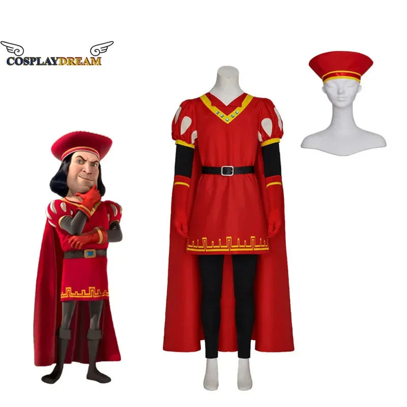 Шрек Властелин фаранда зеленый костюм Косплей Монстр Farquaad костюм Хэллоуин причудливый красный наряд плащ для мужчин и взрослых
Шрек Властелин фаранда зеленый костюм Косплей Монстр Farquaad костюм Хэллоуин причудливый красный наряд плащ для мужчин и взрослых