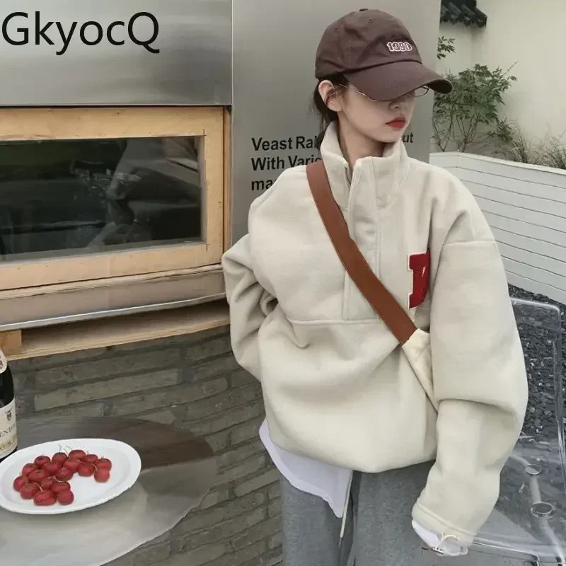 GkyocQ American Retro Embroidery Half-zipper Stand-up Collar Fleece Thickened Sweatshirt Women's Fall and Winter Casual Oversize
GkyocQ American Retro Embroidery Half-zipper Stand-up Collar Fleece Thickened Sweatshirt Women's Fall and Winter Casual Oversize