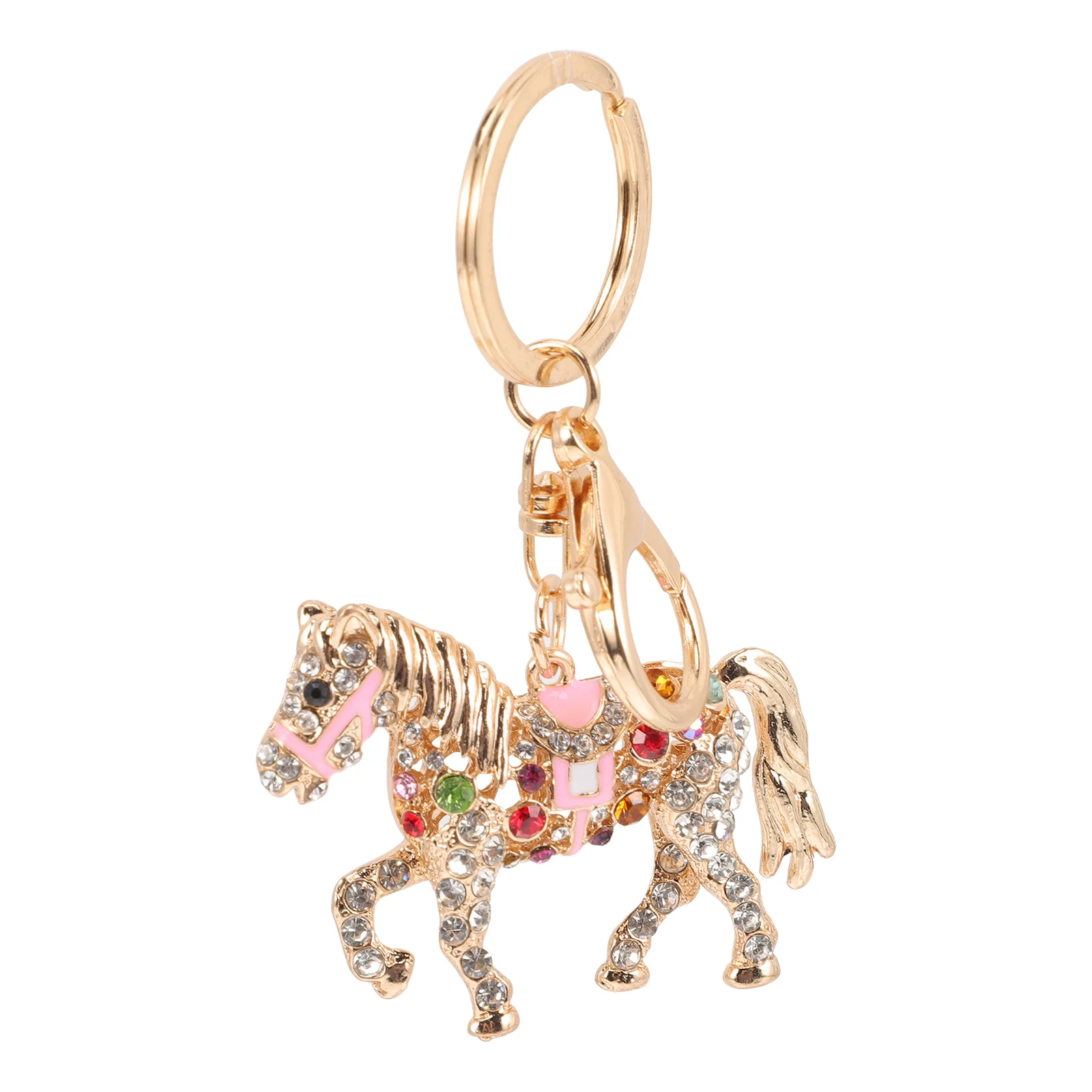 Alloy Horse Rhinestone Horse Keyring Bag Charm Cute Keyring for Women Girls Metal Keychains Hanging Decoration
Alloy Horse Rhinestone Horse Keyring Bag Charm Cute Keyring for Women Girls Metal Keychains Hanging Decoration