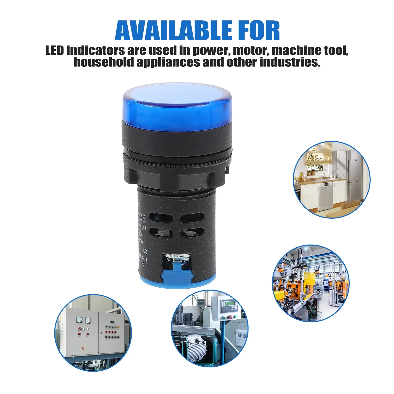 15Pcs 22mm Round Indicator Lights LED Signal Lamp High Brightness Durable Easy Connection Long Service Life Signal Lights
15Pcs 22mm Round Indicator Lights LED Signal Lamp High Brightness Durable Easy Connection Long Service Life Signal Lights