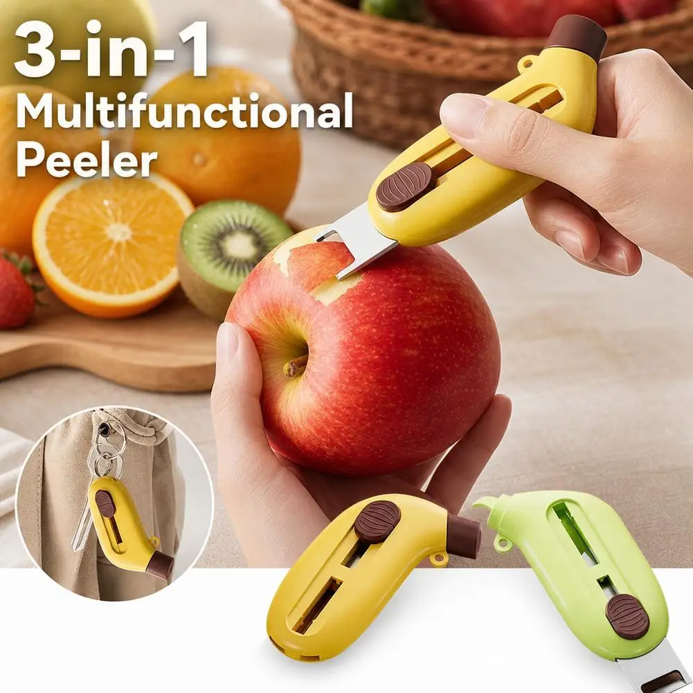 Cute Banana Fruit Peeler 3 In 1 Portable Retractable Vegetable Peeler Stainless Steel Box Opener Multi Kitchen Gadgets
Cute Banana Fruit Peeler 3 In 1 Portable Retractable Vegetable Peeler Stainless Steel Box Opener Multi Kitchen Gadgets