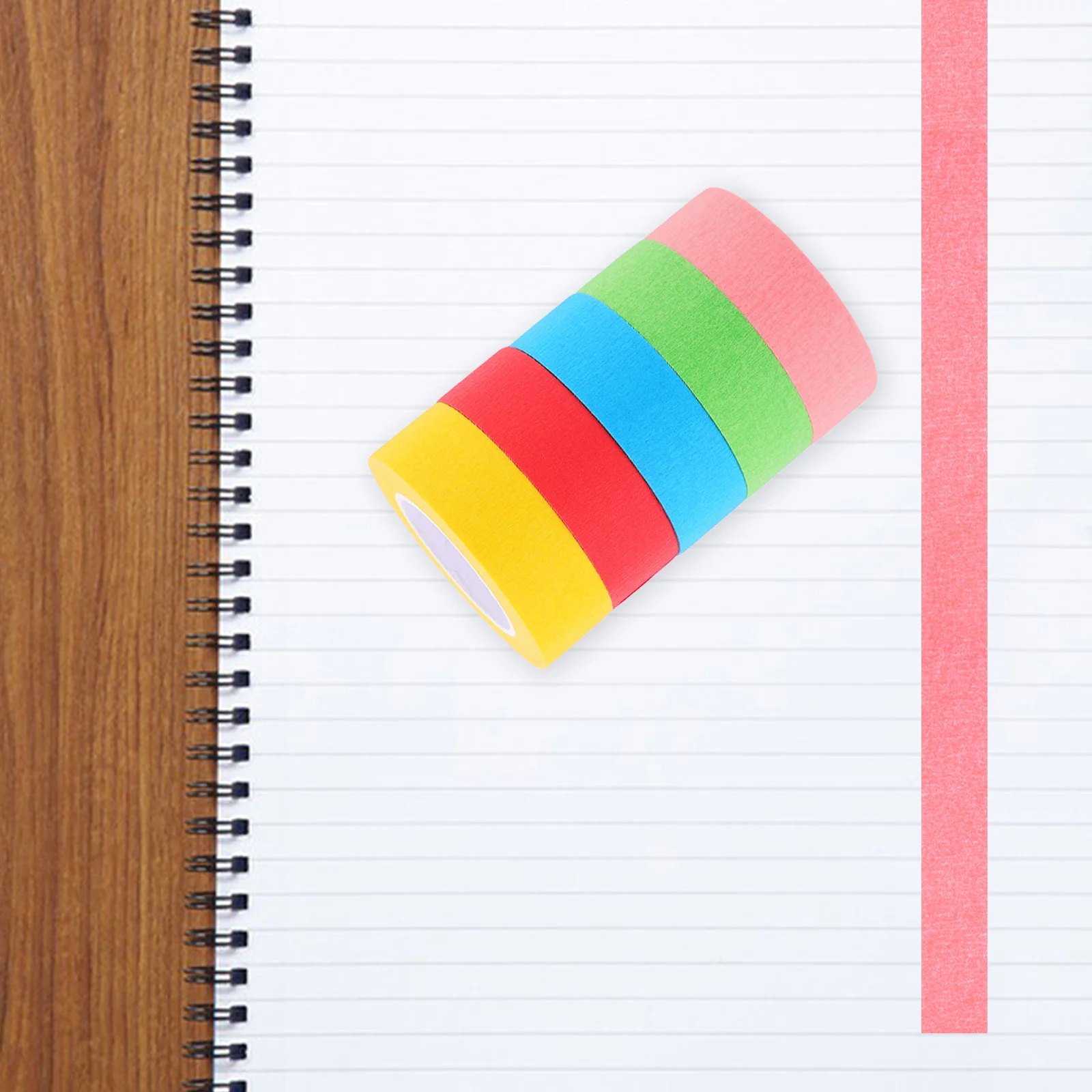 5 Rolls Colorful Masking Tape High Adhesion for Notebooks Journals Photos Crafts Scrapbooking DIY Projects Vibrant 
5 Rolls Colorful Masking Tape High Adhesion for Notebooks Journals Photos Crafts Scrapbooking DIY Projects Vibrant