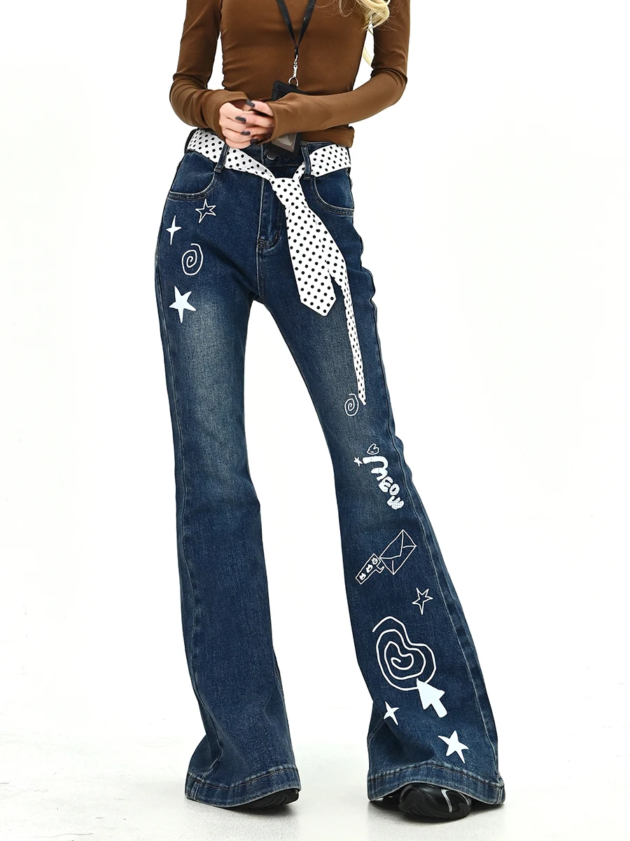 Summer New Women's Bell Bot Denim Jeans High Street Sle Printed Straight Leg Trousers Comfortable Loose Fit l Waist
Summer New Women's Bell Bot Denim Jeans High Street Sle Printed Straight Leg Trousers Comfortable Loose Fit l Waist
