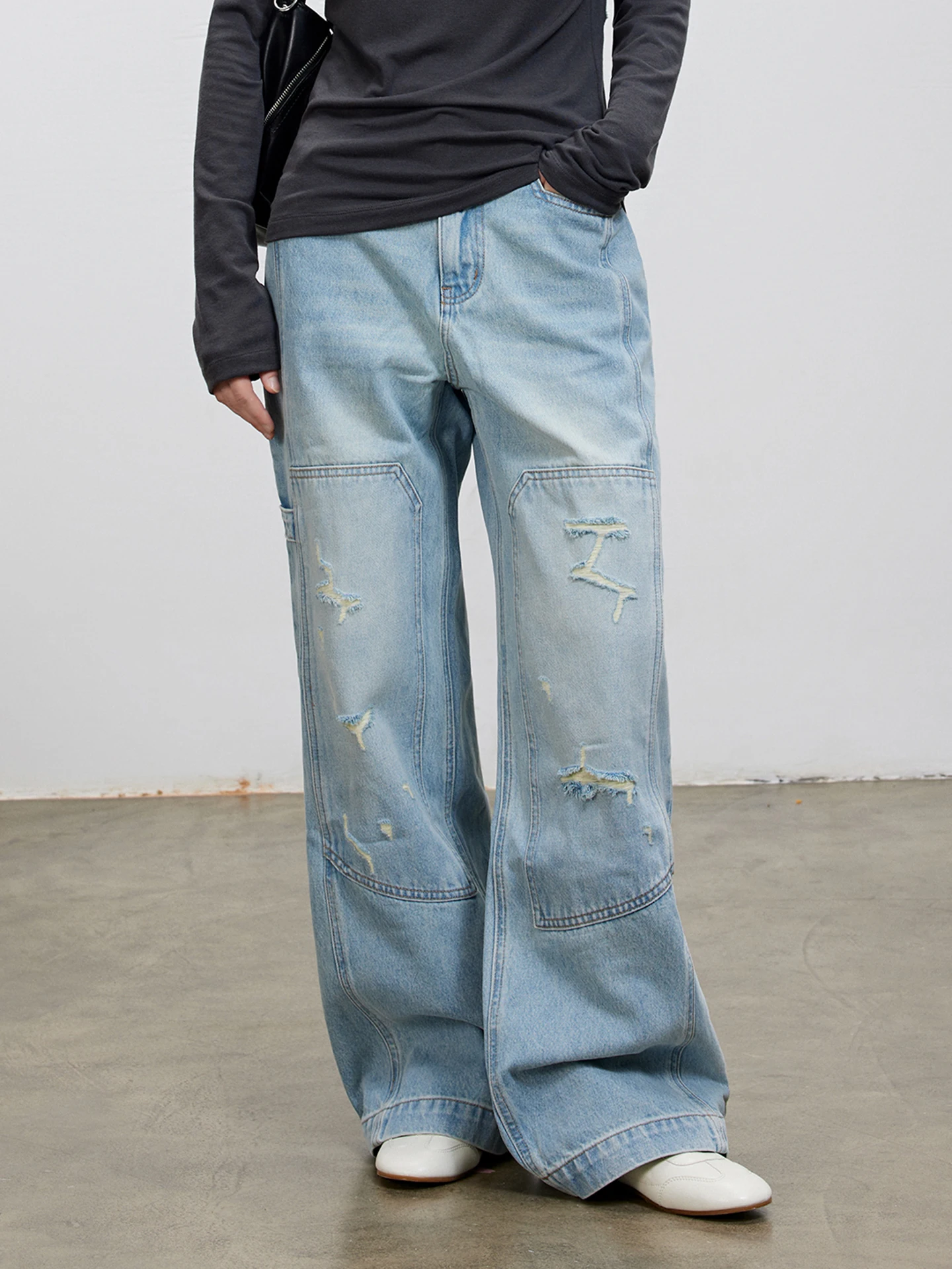 High Waist Straight Leg Jeans Design Sense Hole Wide Leg Denim Pants Casual Cotton Stretchy Ladies Jeans Fall New Style
High Waist Straight Leg Jeans Design Sense Hole Wide Leg Denim Pants Casual Cotton Stretchy Ladies Jeans Fall New Style