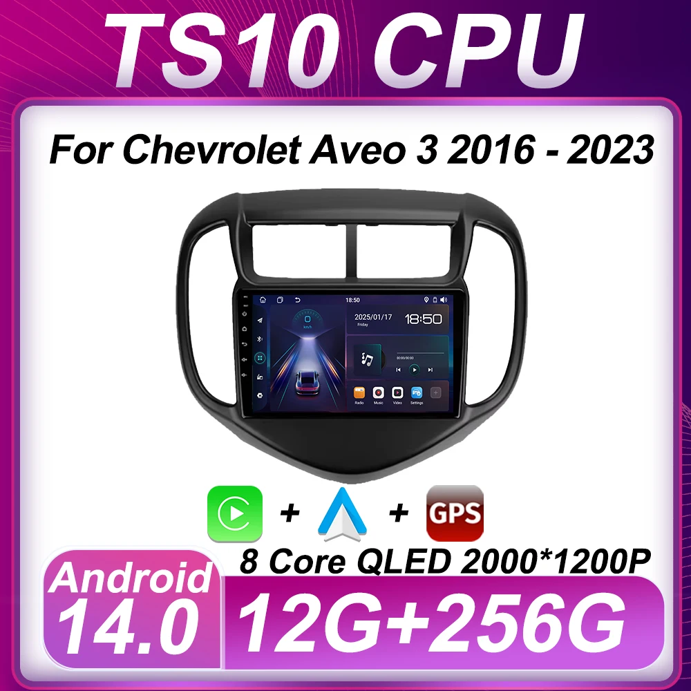 Для Chevrolet Aveo 3 2016-2023 Автомобильный радиоприемник Мультимедийный плеер Android 14 GPS-навигация QLED Экран 8-ядерный 2 Din Carplay BT Wi-Fi
Для Chevrolet Aveo 3 2016-2023 Автомобильный радиоприемник Мультимедийный плеер Android 14 GPS-навигация QLED Экран 8-ядерный 2 Din Carplay BT Wi-Fi