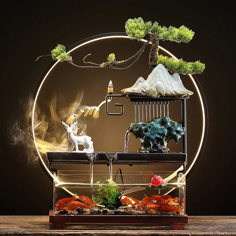 Rockery Ceramic Circulating Water Fish Tank Landscape Office Desktop Ornaments Decoration Living Room Housewarming Gift
Rockery Ceramic Circulating Water Fish Tank Landscape Office Desktop Ornaments Decoration Living Room Housewarming Gift