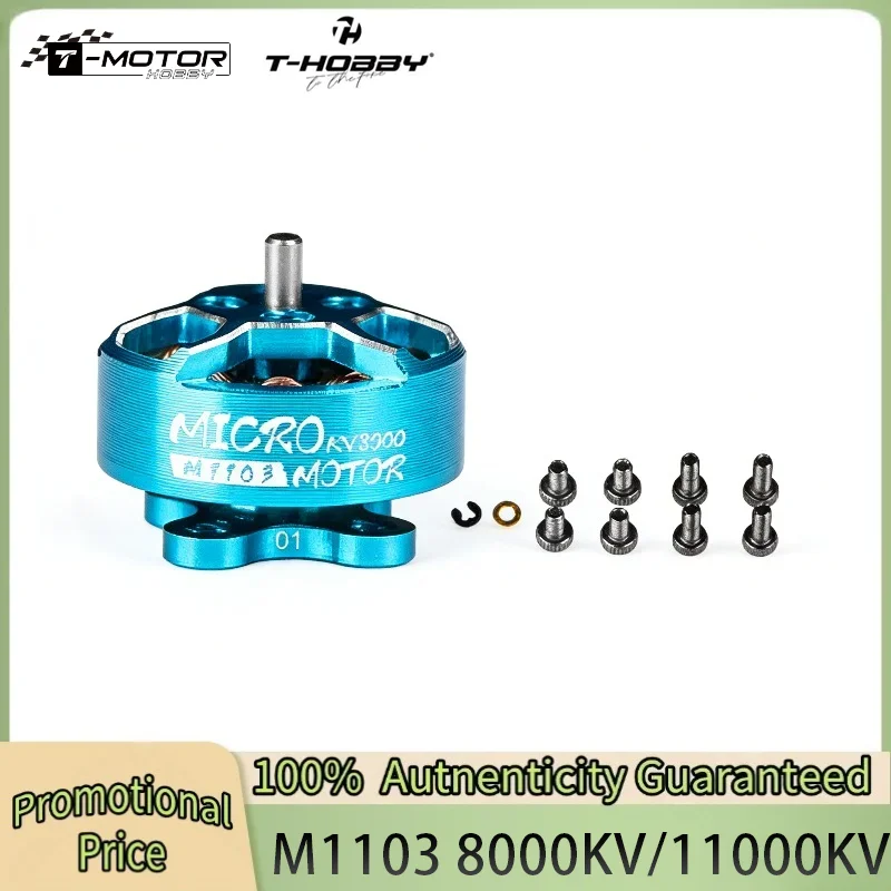 T-HOBBY T-MOTOR M1103 Micro Brushless DC Motor KV8000 KV11000 Suitable for 1.6-2.5 Inch FPV Whoop 2-3 Inch Toorhpick
T-HOBBY T-MOTOR M1103 Micro Brushless DC Motor KV8000 KV11000 Suitable for 1.6-2.5 Inch FPV Whoop 2-3 Inch Toorhpick