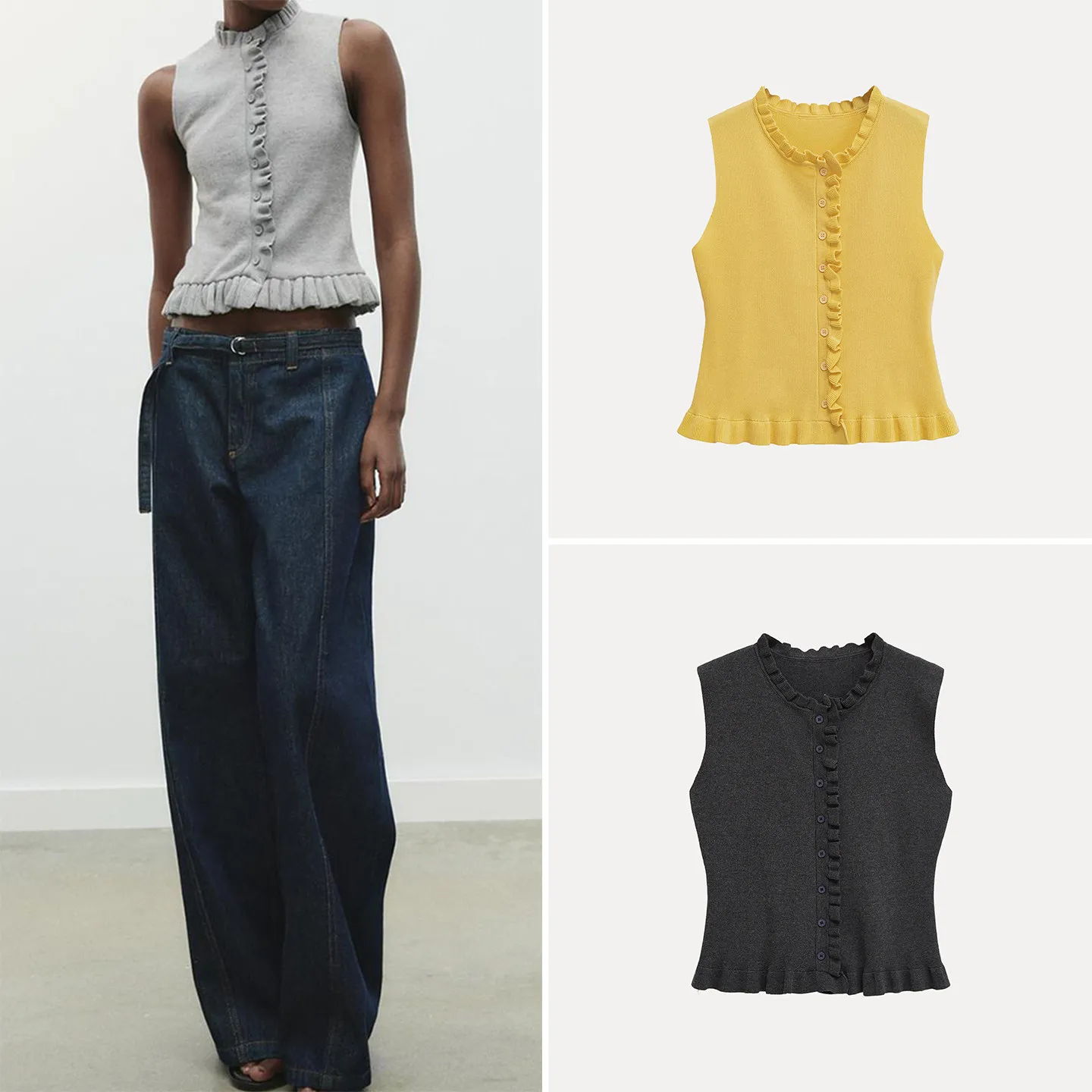 Women's round Neck Soft Sleeveless Top Summer 2026 Fashion Leaf Layered Decoration Casual Style T-shirt Ladies' Premium
Women's round Neck Soft Sleeveless Top Summer 2026 Fashion Leaf Layered Decoration Casual Style T-shirt Ladies' Premium