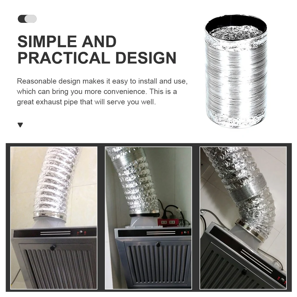Aluminum Foil Air Hose Double Layer Exhaust Pipe Vent Household Kitchen Hood Flexible Ducting Lightweight Durable Easy
Aluminum Foil Air Hose Double Layer Exhaust Pipe Vent Household Kitchen Hood Flexible Ducting Lightweight Durable Easy