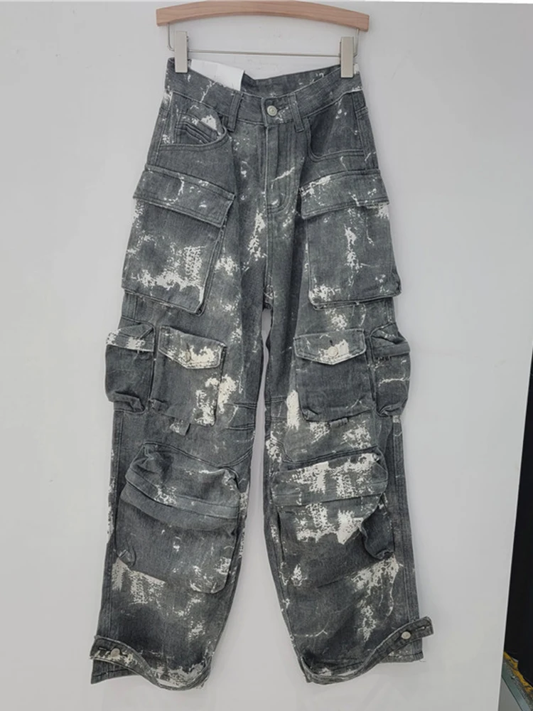 Vintage High Streetwear Contrast Color Camouflage Work Pants Casual Loose Straight Wide Leg Trousers Autumn X570
Vintage High Streetwear Contrast Color Camouflage Work Pants Casual Loose Straight Wide Leg Trousers Autumn X570