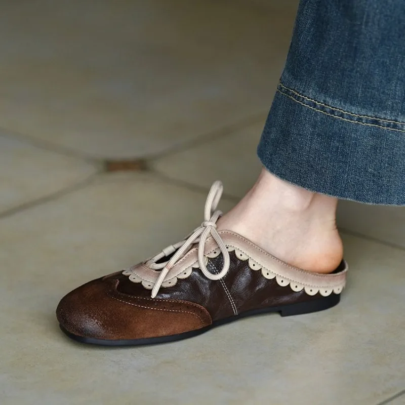 New Retro Women's Shoes Luxury Britain Slippers Mueller for Woman Fashion Vacation Casual Shoes Designer Shoes Zapatos De Mujer
New Retro Women's Shoes Luxury Britain Slippers Mueller for Woman Fashion Vacation Casual Shoes Designer Shoes Zapatos De Mujer