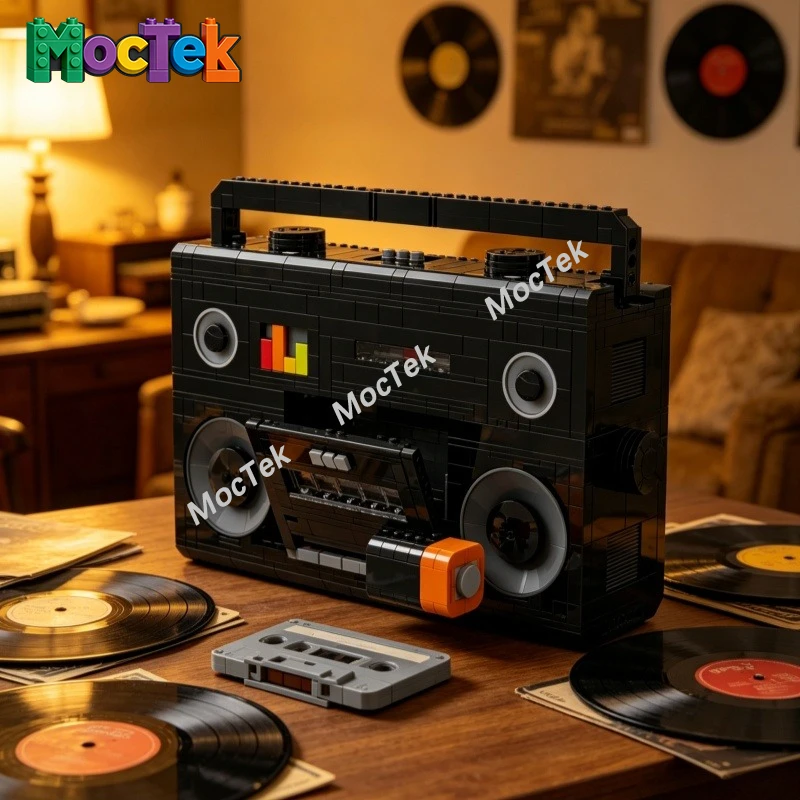 Vintage Portable Cassette Radio MOC Building Blocks 1327pcs Audio Equipment Model Home Desktop Ornament
Vintage Portable Cassette Radio MOC Building Blocks 1327pcs Audio Equipment Model Home Desktop Ornament