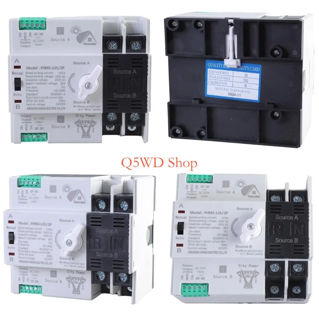 Q5WD 100A Double Source Auto Switches 2 Poles Breaker for Household Electrical Safety
Q5WD 100A Double Source Auto Switches 2 Poles Breaker for Household Electrical Safety