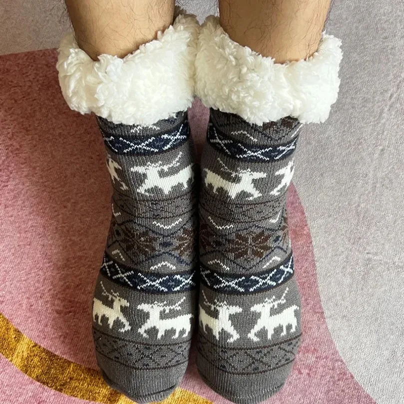 Mens Thermal Strip Sock Winter Warm Short Thick Home Sleeping Soft Fluffy Fuzzy Floor slipper Sock Male Christmas Gift Snowflake
Mens Thermal Strip Sock Winter Warm Short Thick Home Sleeping Soft Fluffy Fuzzy Floor slipper Sock Male Christmas Gift Snowflake
