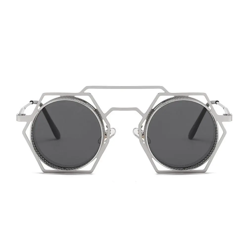 Punk Style Metal Frame Sunglasses Eye Protection Hexagonal Retro Sunglasses Anti-UV 400 Travel Accessories Black Shades Glasses
Punk Style Metal Frame Sunglasses Eye Protection Hexagonal Retro Sunglasses Anti-UV 400 Travel Accessories Black Shades Glasses
