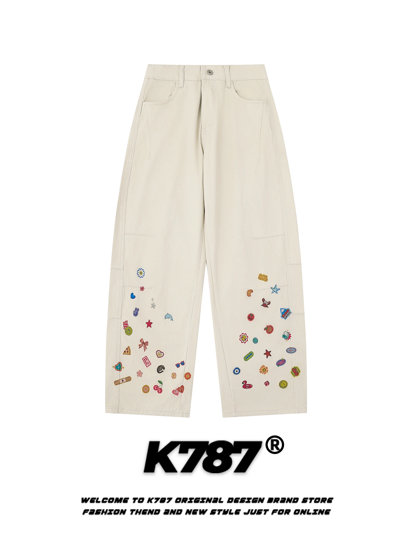 Брюки унисекс с высокой талией, свободного кроя, в американском уличном стиле, с мультяшным принтом, рабочие, в стиле Knife ape
Брюки унисекс с высокой талией, свободного кроя, в американском уличном стиле, с мультяшным принтом, рабочие, в стиле Knife ape