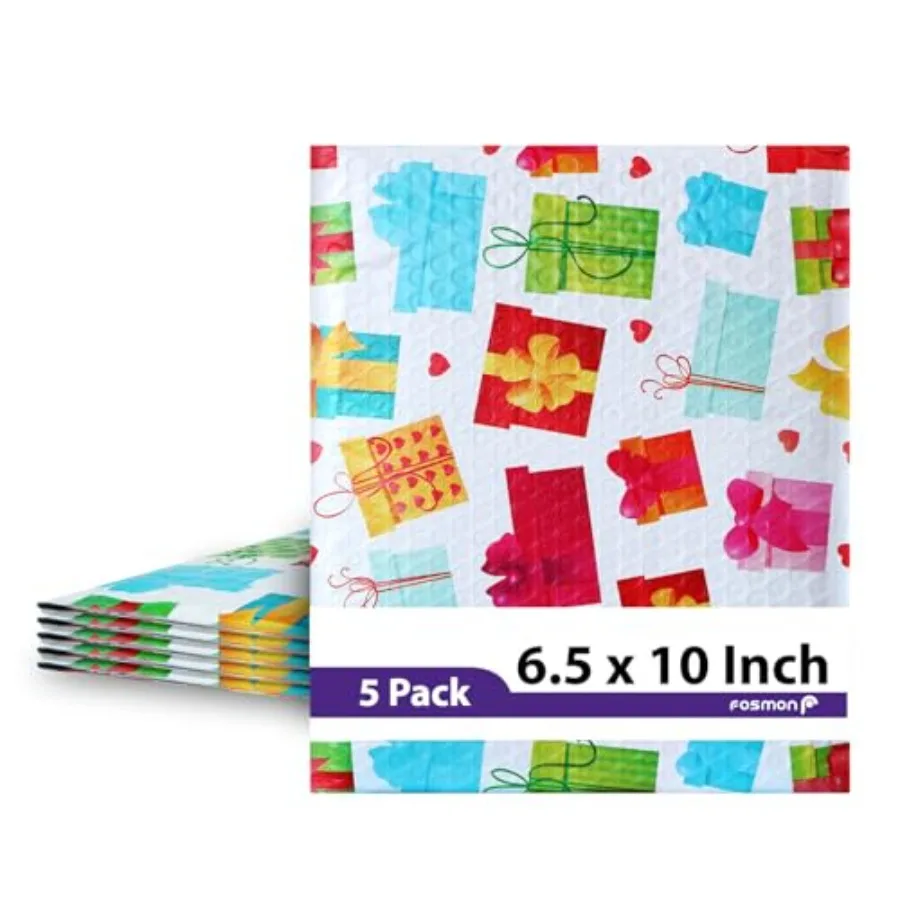 #0 Gift Poly Bubble Mailer 6.5 x 9 inches 5 Pack,Lightweight Water/Dust/Shock/Tear Resistant Padded Shipping Envelopes - Birthd
#0 Gift Poly Bubble Mailer 6.5 x 9 inches 5 Pack,Lightweight Water/Dust/Shock/Tear Resistant Padded Shipping Envelopes - Birthd