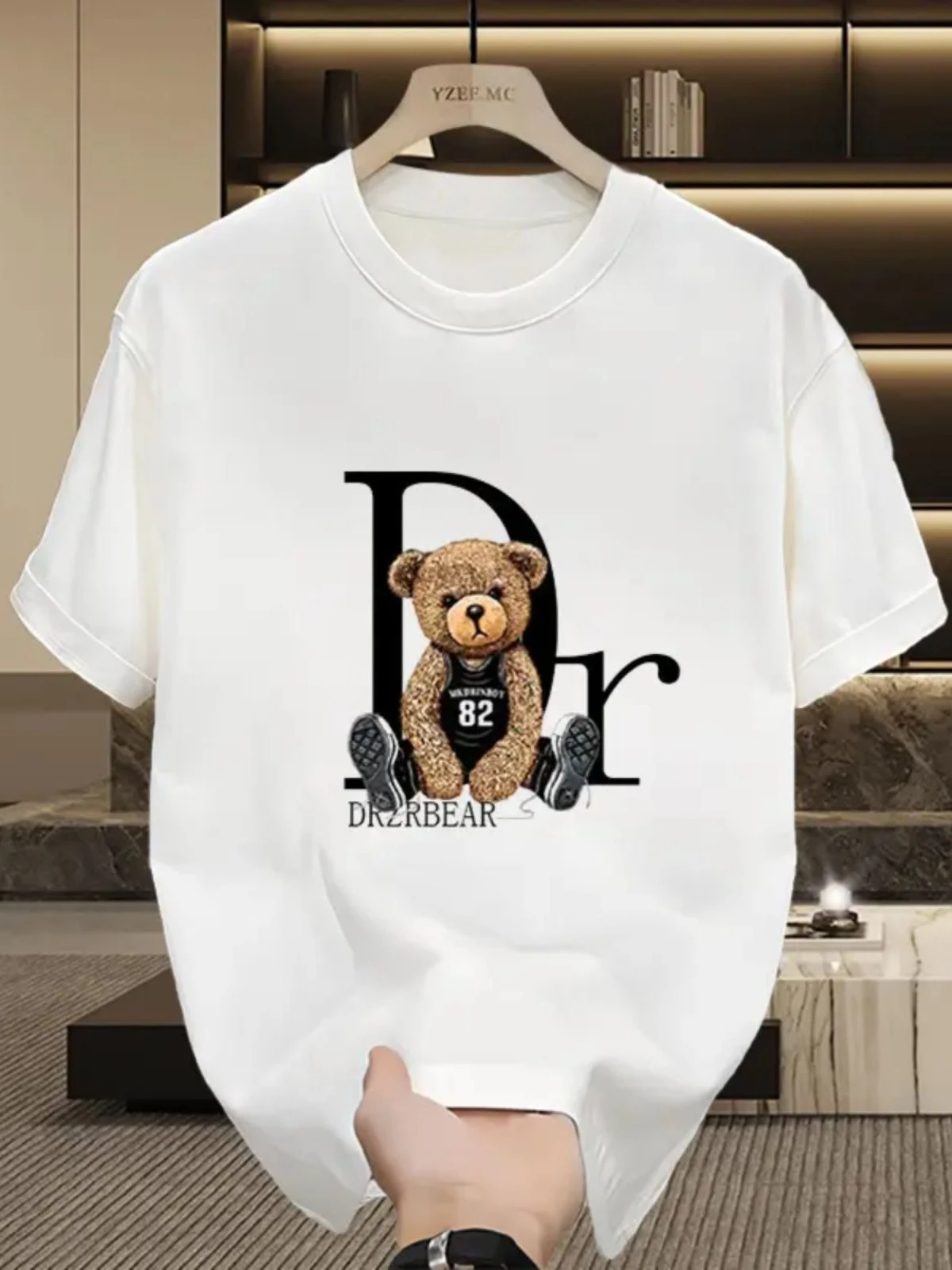 New Spring and Summer Short-sleeved Bear T-shirt for Men, Pure Cotton Versatile Casual Heavy Brand Instagram Base Shirt and Top
New Spring and Summer Short-sleeved Bear T-shirt for Men, Pure Cotton Versatile Casual Heavy Brand Instagram Base Shirt and Top