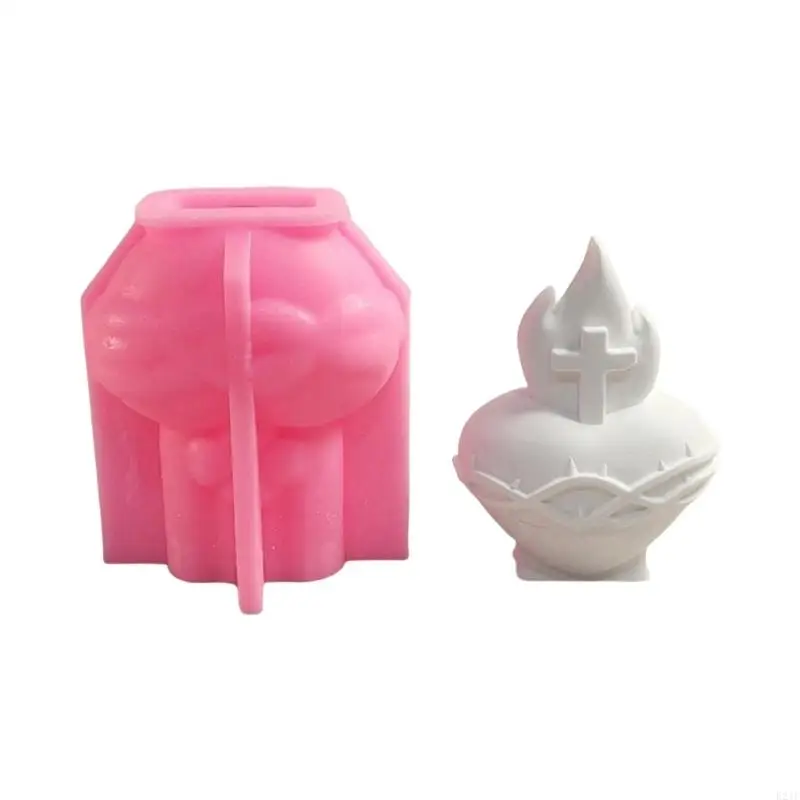920L Easy to Clean Silicone Heart Mold for Candle Making 3D Heart Ornament Perfect Present for Crafting Enthusiasts
920L Easy to Clean Silicone Heart Mold for Candle Making 3D Heart Ornament Perfect Present for Crafting Enthusiasts