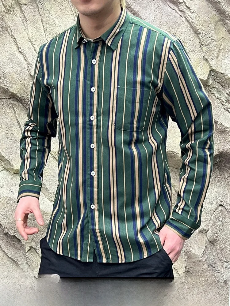 Retro Washed Striped Long Sleeve Men's Fashionable Versatile Spring New Shirt Casual Style Standard Fit Pure Cotton Breathable
Retro Washed Striped Long Sleeve Men's Fashionable Versatile Spring New Shirt Casual Style Standard Fit Pure Cotton Breathable