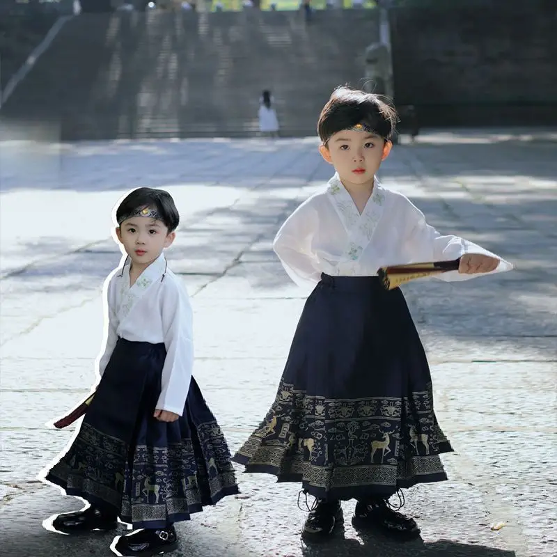 Детское летнее платье Hanfu с длинным рукавом и вышивкой в стиле Тан, платье до щиколотки для мальчиков
Детское летнее платье Hanfu с длинным рукавом и вышивкой в стиле Тан, платье до щиколотки для мальчиков