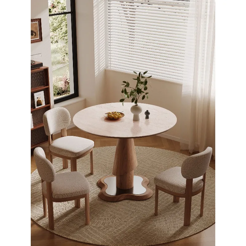 Solid wood round dining table household small apartment retractable folding modern simplicity
Solid wood round dining table household small apartment retractable folding modern simplicity