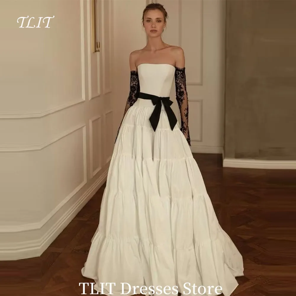 TLIT Elegant Taffeta Strapless Evening Dresses Black Belt Long Gloves Customized A-Line Tiered Ruched Prom Gowns 2025 for Women
TLIT Elegant Taffeta Strapless Evening Dresses Black Belt Long Gloves Customized A-Line Tiered Ruched Prom Gowns 2025 for Women