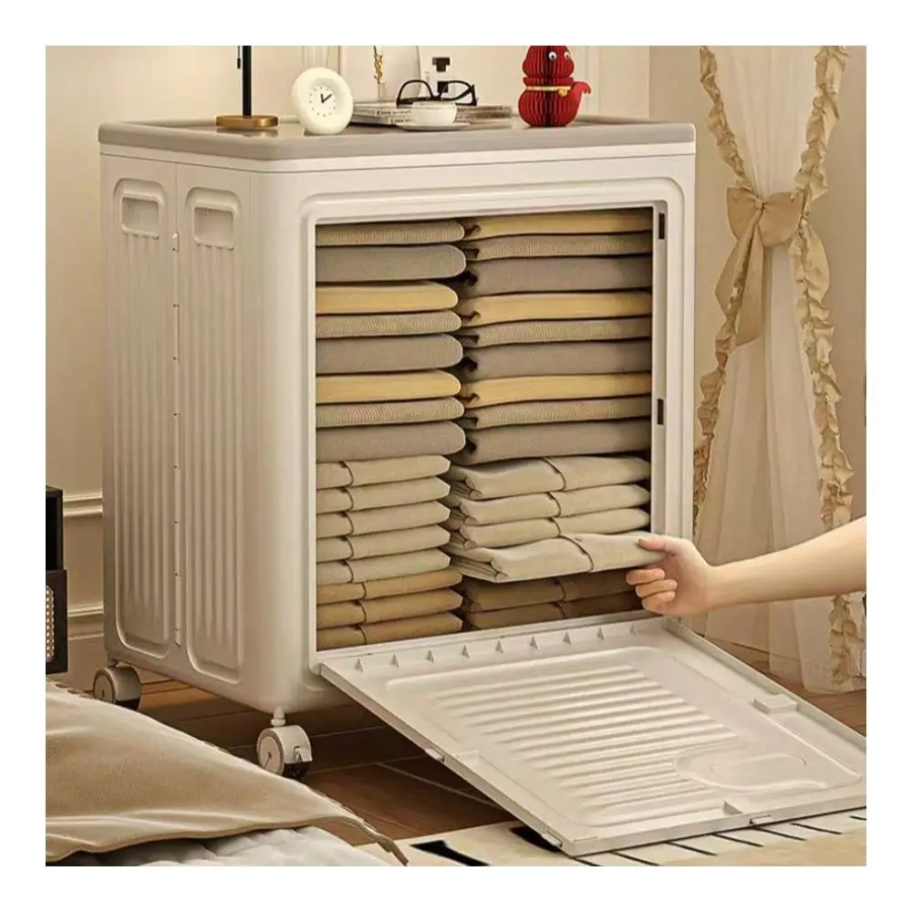 Capacity Collapsible Storage Organizer With Lids And Wheels, Storage For Clothes, Books, Tools
Capacity Collapsible Storage Organizer With Lids And Wheels, Storage For Clothes, Books, Tools