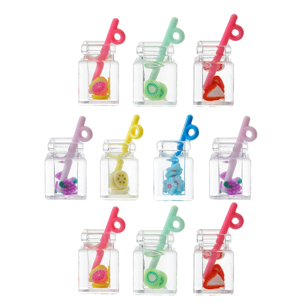 10 Pcs Fruit Tea Pendant Mini Bottle Charms for Keychain Jewelry Crafts Resin Material Durable Safe Creative Gifts
10 Pcs Fruit Tea Pendant Mini Bottle Charms for Keychain Jewelry Crafts Resin Material Durable Safe Creative Gifts